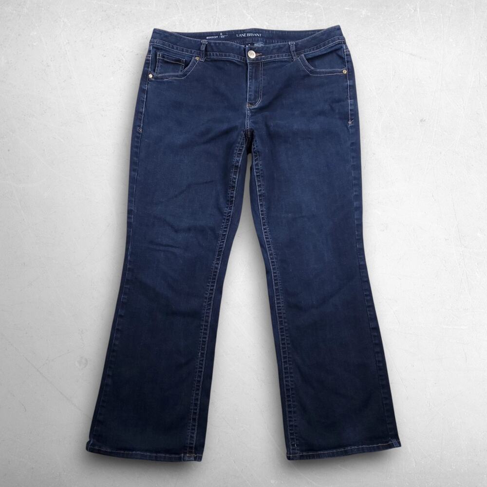 Lane Bryant Bootcut Jeans Womens 20R Dark Blue Stretch Denim Plus Size Casual